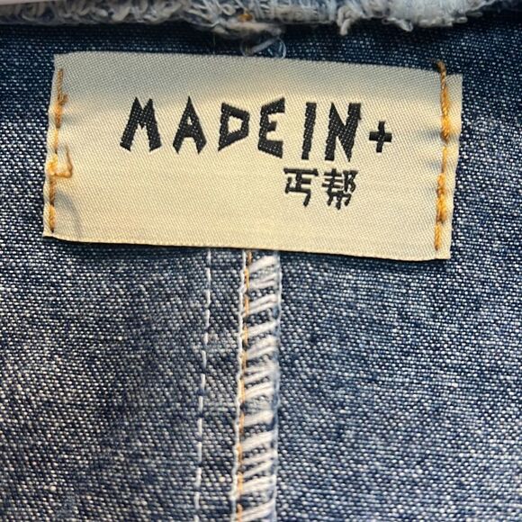Madein Denim kimono vintage retro style jacket w/ hood - Women‎ Large - Picture 2 of 7